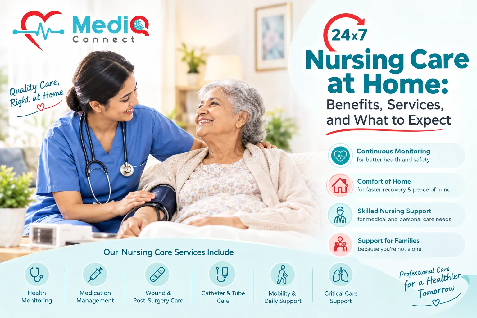 24×7 Nursing Care at Home: Benefits, Services, and What to Expect
