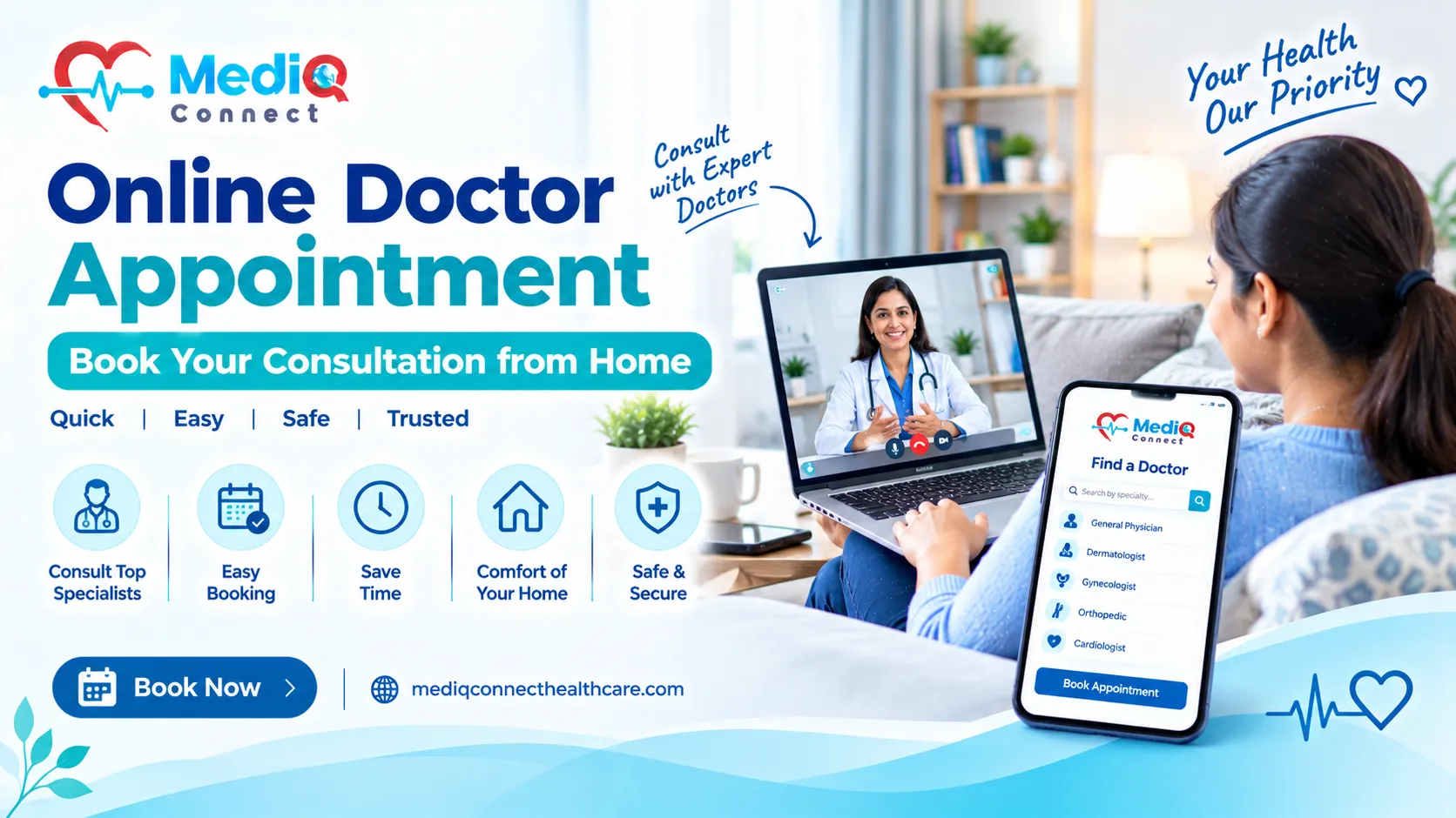 Online Doctor Appointment Rajkot | MediQConnect Healthcare